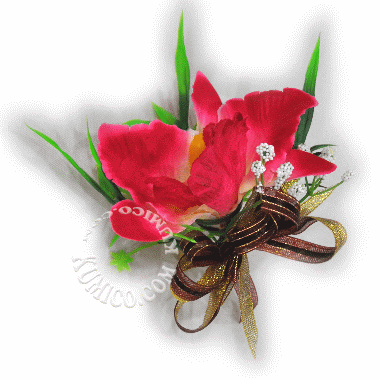 桃紅虎蘭胸花