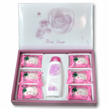 蜂王玫瑰精油皂沐浴乳(6+1禮盒)