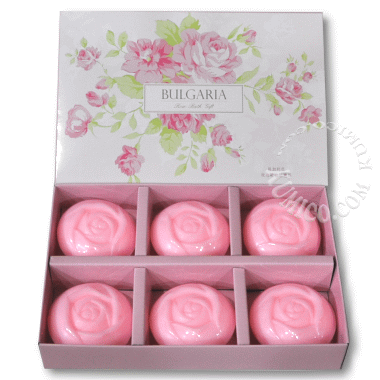 BULGARIA玫瑰精油皂(6入彩盒裝)