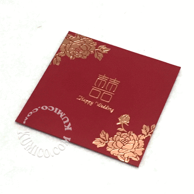 方型小紅包袋(牡丹花-5入)